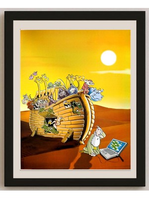 Karikatural Ali Miraee 29X21CM Orijinal Karikatür BOD04593