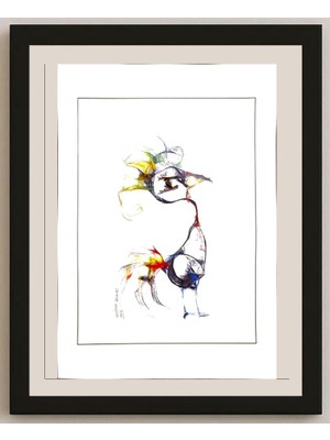 Karikatural Sepideh Sharifi 43X30CM Orijinal Karikatür BOD05315