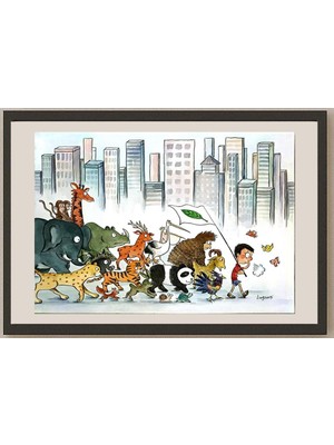 Karikatural Liang Junqi 29X21CM Orijinal Karikatür BOD05149