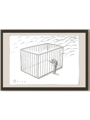 Karikatural Javad Alizadeh 29X21CM Orijinal Karikatür BOD04698