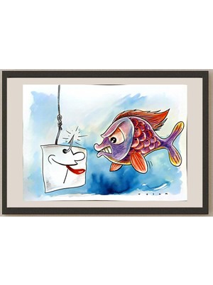 Karikatural Wesam Khalil 29X21CM Orijinal Karikatür BOD05242