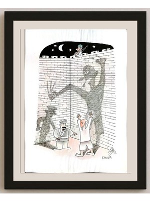 Karikatural Song Hong Sang 29X21CM Orijinal Karikatür BOD04831