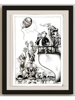 Karikatural Gabriel Eduardo Tomsich 29X21CM Orijinal Karikatür BOD04959