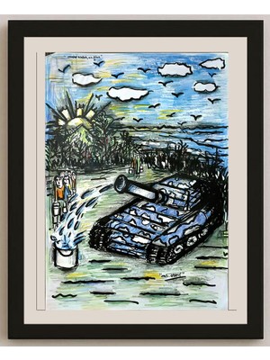 Karikatural Raquel Orzuj 29X21CM Orijinal Karikatür BOD05135