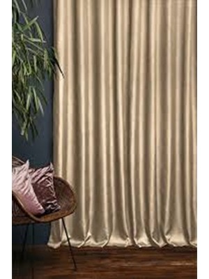 Taç Bej Karartma Işık Geçirmez Blackout Perde