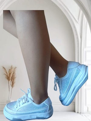 Kadın Yüksek Taban Rahat Şık Günlük Spor Ayakkabı Beyaz Renk