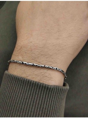 Lumiera Silver 925 Ayar Gümüş Kral Model Erkek Bileklik/2.5mm