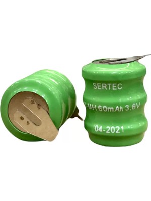 Nuvigo 3.6V 3S1P 60 Mah 2 Pin Nı-Mh Buton Pil