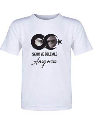Hediyenza Sonsuzluk 10 Kasım , Mustafa Kemal Atatürk Baskılı Unisex Yetişkin ve Çocuk Kısa Kollu T-Shirt