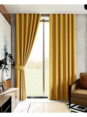 Taç Hardal Karartma Işık Geçirmez Blackout Perde