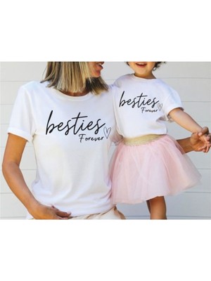 Hediyenza Anneler Günü Kombini Besties T-Shirt (Tekli Üründür Kombin Yapmak Için 2 Adet Sepete Ekleyiniz)