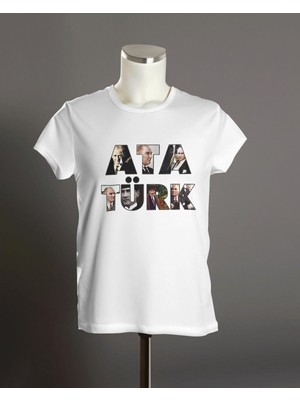Hediyenza Atatürk Baskılı Unisex Yetişkin ve Çocuk Kısa Kollu T-Shirt