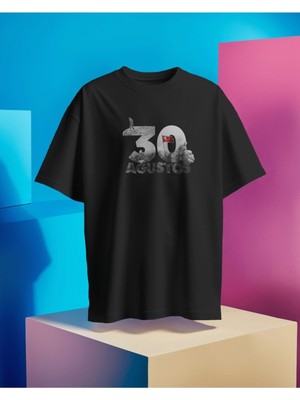 Hediyenza 30 Ağustos Zafer Bayramı Baskılı Unisex Kısa Kollu Siyah T-Shirt