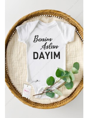 Hediyenza Aslan Dayım Baskılı Bebek Zıbını