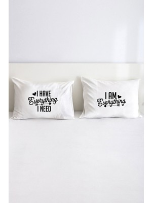 Hediyenza Everything Çift Kişilik Dekoratif Yastık Kılıfı 50X70 cm