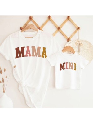 Hediyenza Mama & Mını Baskılı T-Shirt Kombini (Tekli Üründür Kombin Yapmak Için 2 Adet Sepete Ekleyiniz)