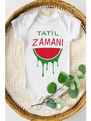 Hediyenza Tatil Zamanı Karpuz Baskılı Bebek Body & Zıbını