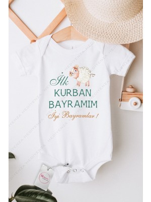 Hediyenza Ilk Kurban Bayramım Baskılı Bebek Body Zıbın
