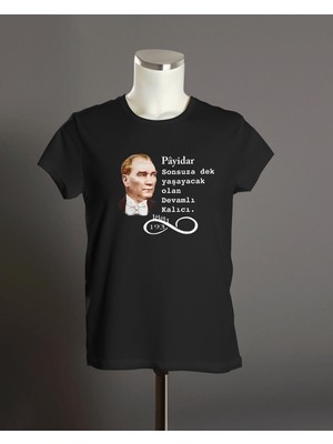 Hediyenza Payidar 10 Kasım , Mustafa Kemal Atatürk Baskılı Unisex ve Çocuk Kısa Kollu T-Shirt