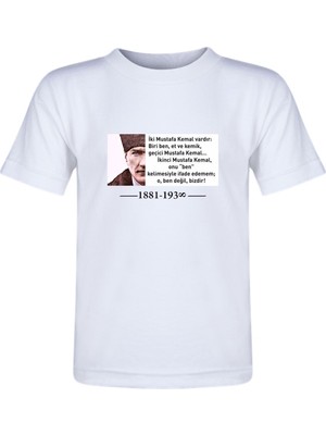 Hediyenza 10 Kasım Atatürk Baskılı Unisex Siyah T-Shirt HDK0124