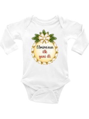 Hediyenza Bebek Zıbını Ilk Yeni Ili Baskılı Uzun Kollu - Uzun Qollu Körp? Paltarı - Bebek Body Zıbın