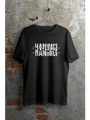 Hediyenza Hanımcı Yazılı Katlamalı Regular Kalıp Tasarım T-Shirt %100 Pamuk