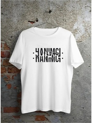 Hediyenza Hanımcı Yazılı Katlamalı Regular Kalıp Tasarım T-Shirt %100 Pamuk