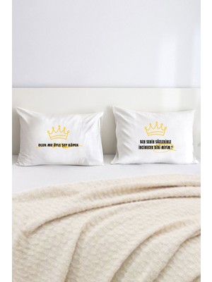 Hediyenza Ben Senin Sözlerinle Incinecek Biri Miyim Prens Baskılı Çift Kişilik Yastık Kılıfı 50X70 cm