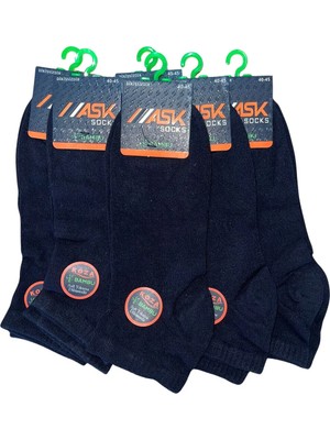 Pijamask Erkek 6'lı Bambu Siyah Dikişsiz Patik Çorap