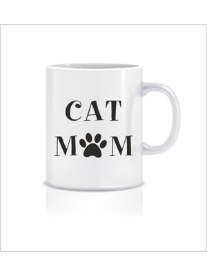 Hediyenza Cat Mom Tasarım Kupa Bardak