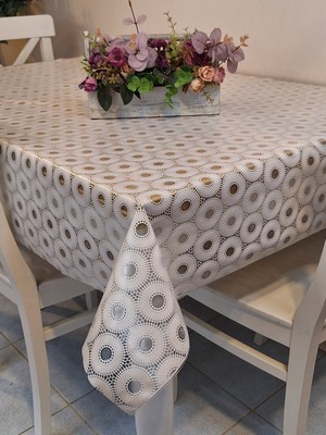 Başak Ev Tekstili Ithal Silinebilir Pvc Masa Örtüsü – Kaymaz Tabanlı, Kumaş Görünümlü Pvc Masa Örtüsü