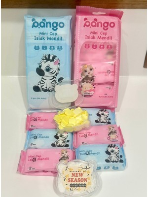 FB Cup Mini Hijyen Avantaj Paketi - 2 Büyük Paket (16 Mini) Islak Mendil & 2 Kutu Sihirli Sabun Mavi Pembe