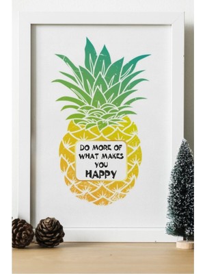 Hediyenza Do More Of What Makes You Happy Ahşap 24X33 cm Tasarım Tablo Çerçeve