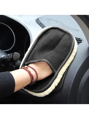 Esranın Dünyası Mikrofiber Yün Araba Yıkama Eldiveni - Yumuşak ve Ergonomik