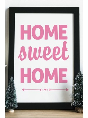 Hediyenza Home Sweet Home Ahşap 24X33 cm Tasarım Tablo Çerçeve