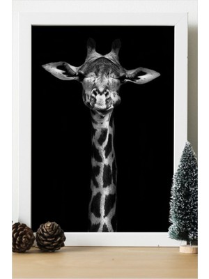 Hediyenza Zürafa Giraffe Ahşap Tasarım Tablo Çerçeve  24X33 cm