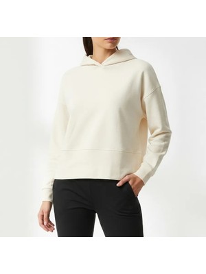 Bumerangspor Kadın Uzun Kol Kapüşonlu Basic Crop Sweatshirt