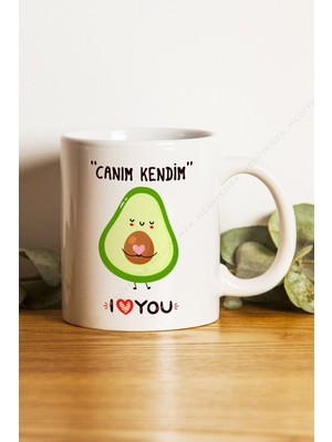 Hediyenza Avakado Canım Kendim Tasarımlı Kupa Bardak