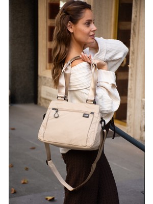 Sanmorris Sn 6015 Kadın Suya Dayanıklı Paraşüt Kumaş  El Omuz Çantası Kol Çantası Çapraz Çantası