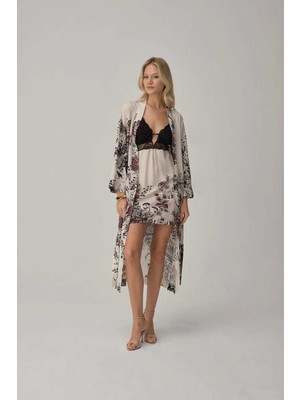 Pierre Cardin Vegan Ipek Saten Dörtlü Gelin Çeyiz Takımı - LX.25244 Ivory