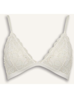 DeFacto Dantelli Simli Dantel Kapsız Pedsiz Balensiz Triangle BRA F5037AX26SP