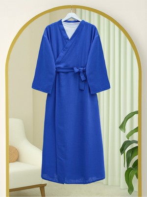 Modamorfo Önü Çift Bağlamalı Uzun Kap -Saks