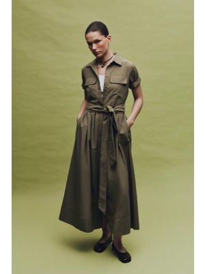 DeFacto A Kesim Terry Cotton Midi ELBISE H1987AX26SP