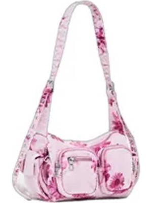 Desigual %100 Pamuk Pembe Kadın Omuz Çantası 26SAXD303067