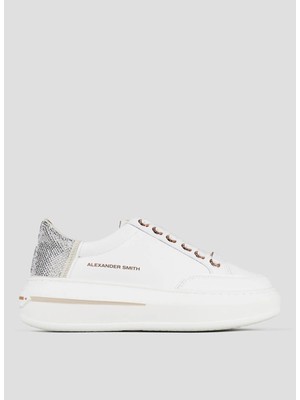 Alexander Smith Beyaz - Gümüş Kadın Sneaker Asbdlsw