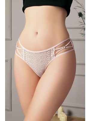 Hobilinka  Transparan Dantel Detaylı Somon Külot