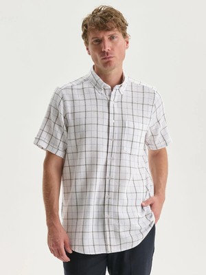 Lc Waikiki Yeni Sezon Regular Fit Kısa Kollu Ekose Poplin Erkek Gömlek