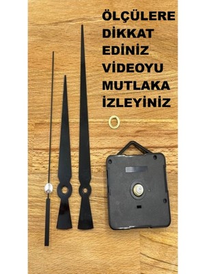 Cnr Shop Saat Mekanizması 18 mm Şaft Boyu Saat Makinesi Sessiz Çalışır Akar Akrep-Yelkovan-Saniye-(Askılı)