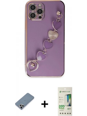 İlk El Grup Ieg™ iPhone 12 Pro Max Kılıf Nova Işık Prime - Siyah 20D Premium Cam Ekran Koruyucu + Gümüş Metal Kamera Lens Koruma Cam