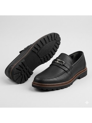 Kindep (Baykara) Içi Dışı Hakiki Deri Günlük Erkek Ayakkabı Siyah